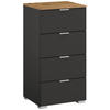 KOMMODE 40/81/42 cm  in Graphitfarben, Eiche Artisan  - Alufarben/Graphitfarben, Trend, Holzwerkstoff/Kunststoff (40/81/42cm) - Stylife