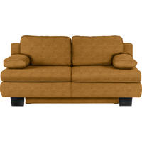 SCHLAFSOFA in Textil Braun, Goldfarben  - Wengefarben/Goldfarben, Konventionell, Holz/Textil (203/94/100cm) - Novel