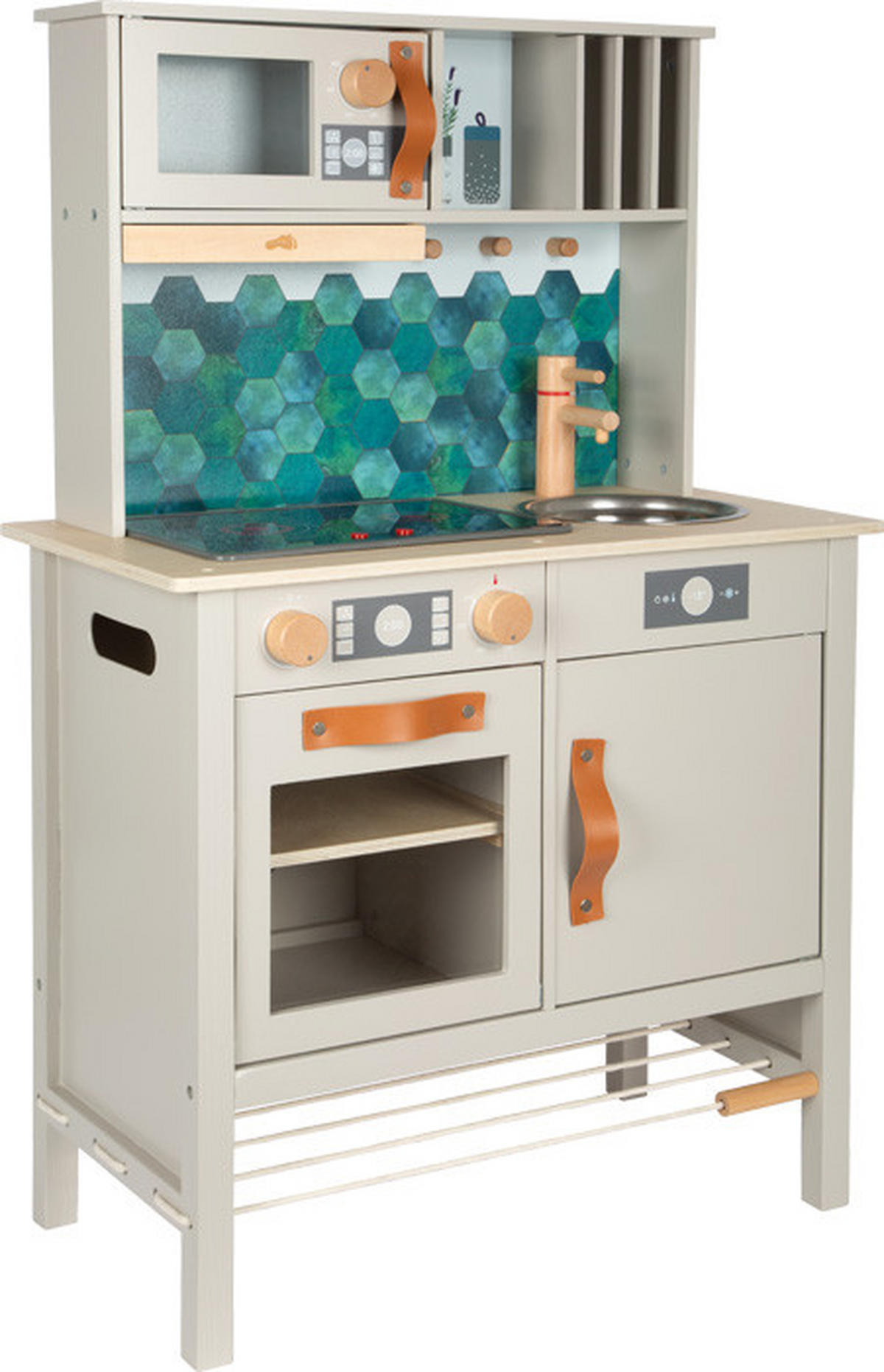 KINDERKÜCHE  - Hellgrau, Basics, Holz/Metall (57/87/28cm) - small foot