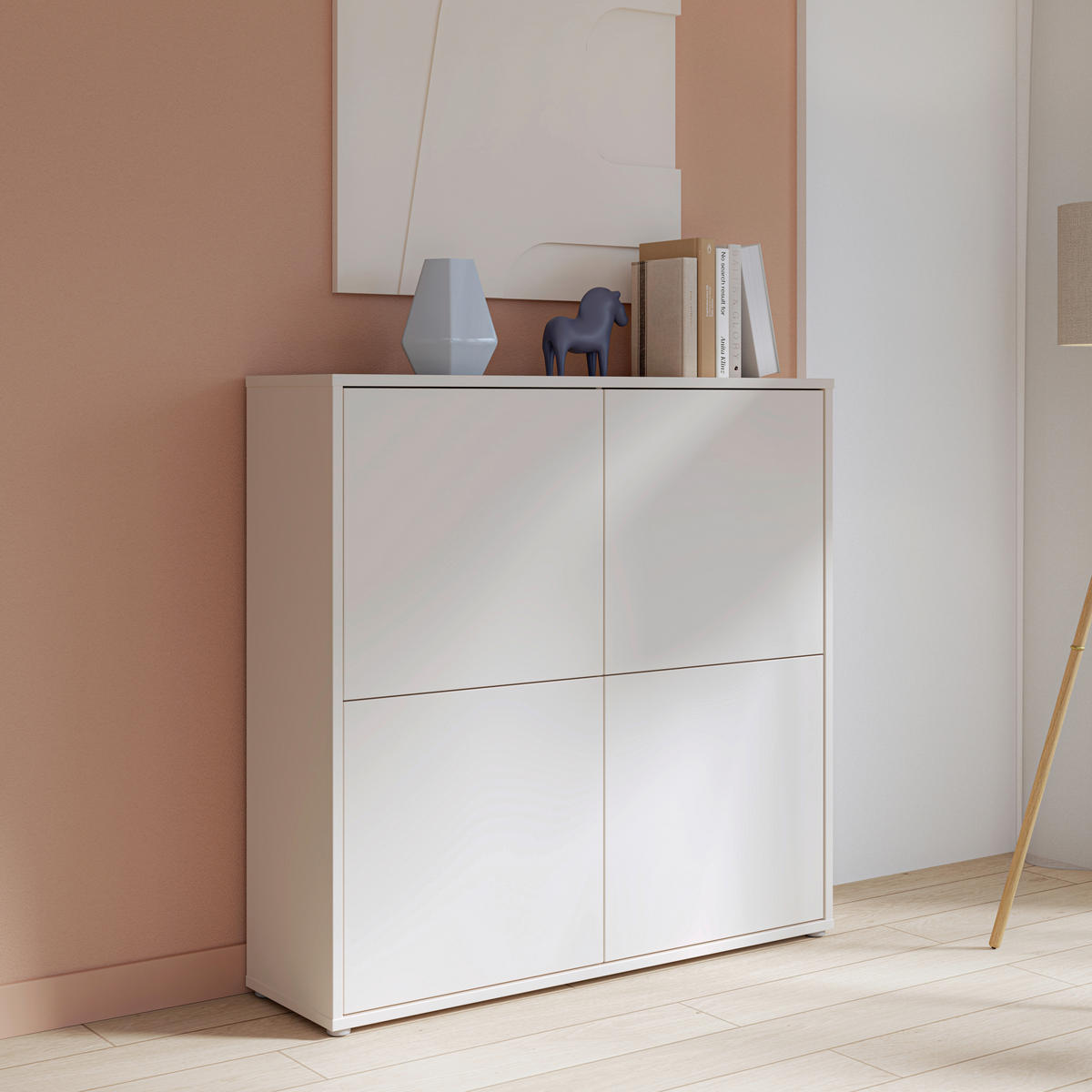 HIGHBOARD  124,5/121,5/34,9 cm  - Sandfarben/Grau, MODERN, Holzwerkstoff/Kunststoff (124,5/121,5/34,9cm) - Carryhome