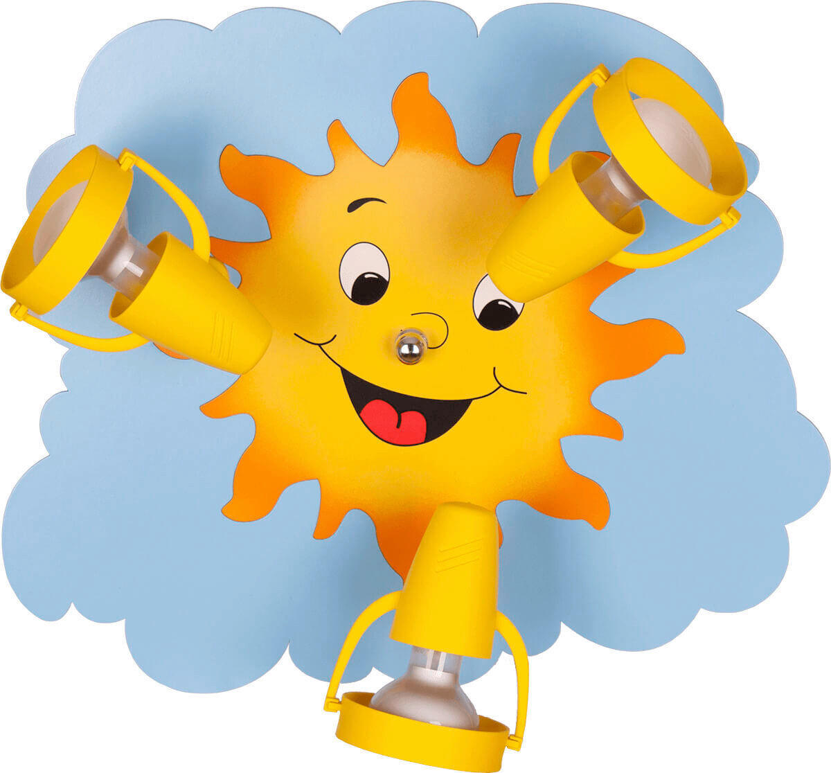 KINDERDECKENLEUCHTE 37,5/31/16 cm   - Blau/Gelb, Basics, Holzwerkstoff/Kunststoff (37,5/31/16cm)