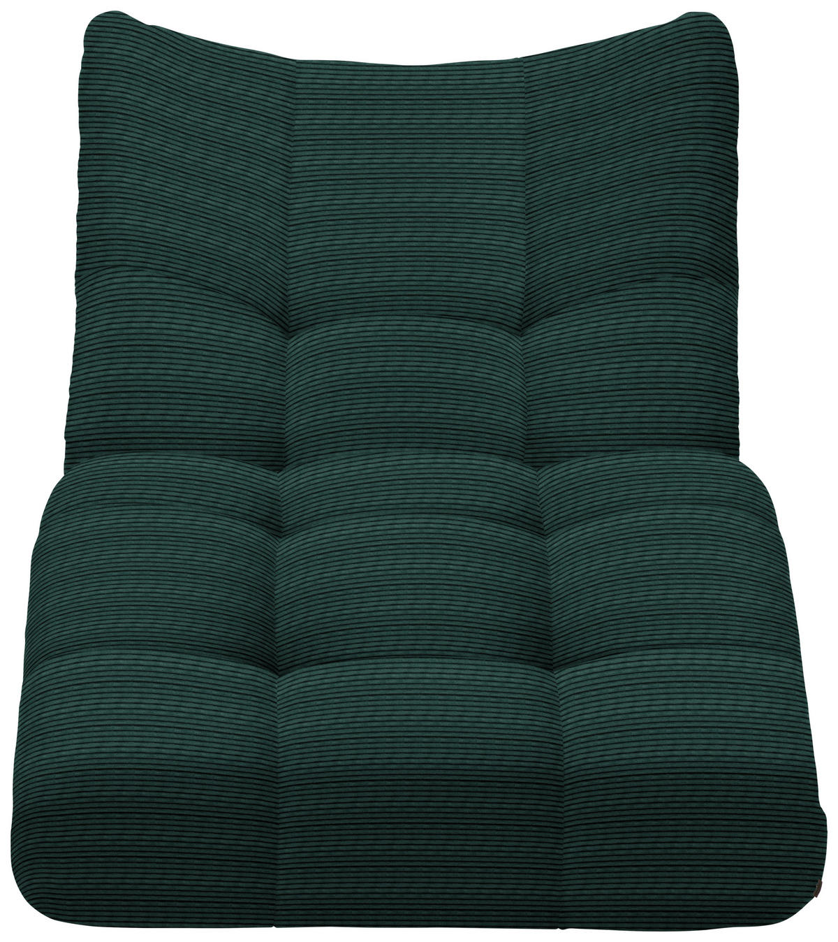 CHAISE LONGUE RELAX in Cord Waldgrün  - Waldgrün/Schwarz, Design, Textil/Metall (87/93/188cm) - Xora