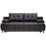 SCHLAFSOFA Webstoff Anthrazit  - Anthrazit/Schwarz, Design, Holz/Textil (206/77-87/102cm) - Novel