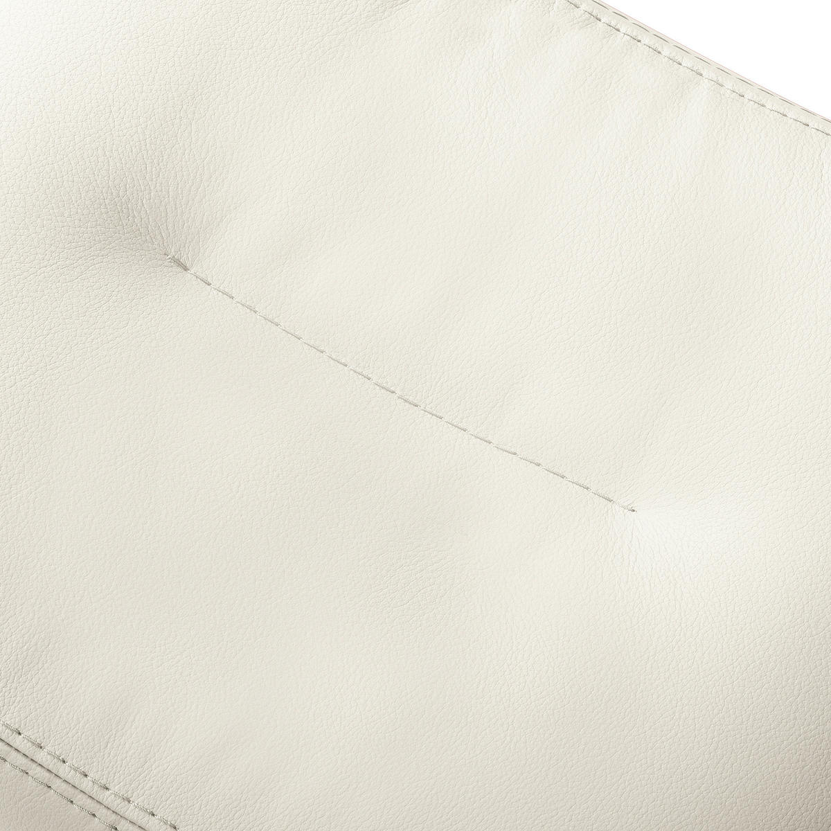 SESSELSET Echtleder Weiss  - Weiss/Schwarz, Design, Leder/Metall (67/87/74cm) - Livetastic