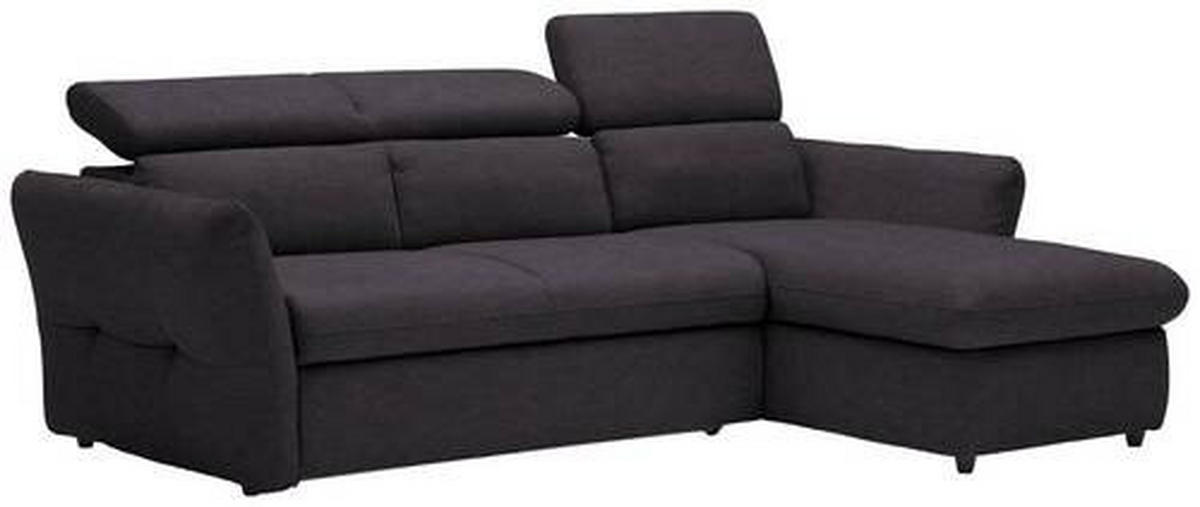 ECKSOFA in Mikrofaser Anthrazit  240/172 cm  - Anthrazit/Schwarz, Design, Kunststoff/Textil (240/172cm) - Stylife