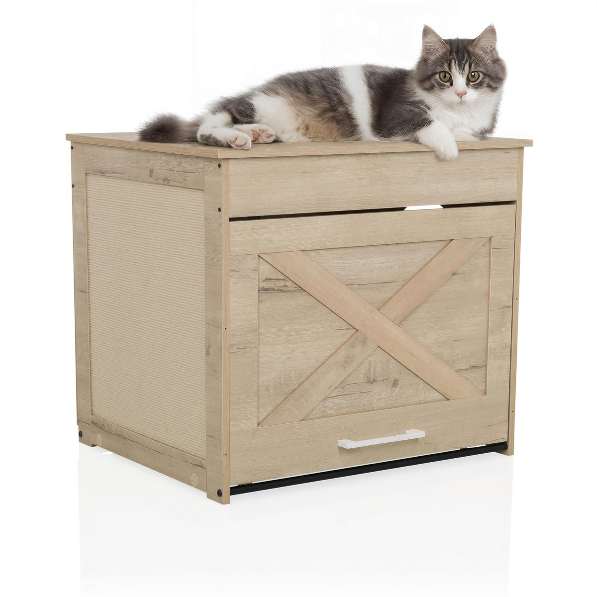 TIERHAUS - Eichefarben, MODERN, Holzwerkstoff (60/53,5/50cm) - MID.YOU