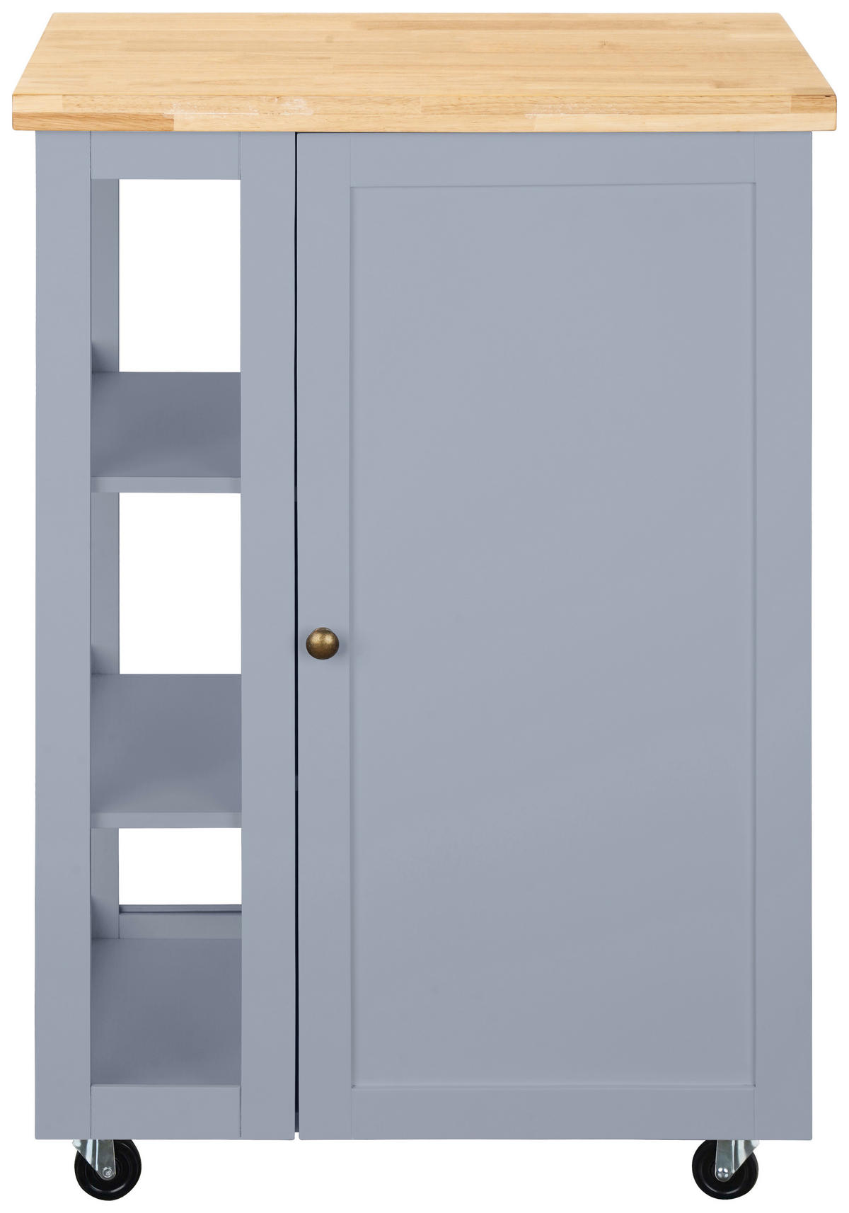 KÜCHENINSEL   in Grau, Naturfarben  - Messingfarben/Naturfarben, Basics, Glas/Holz (60/90/40cm) - MID.YOU