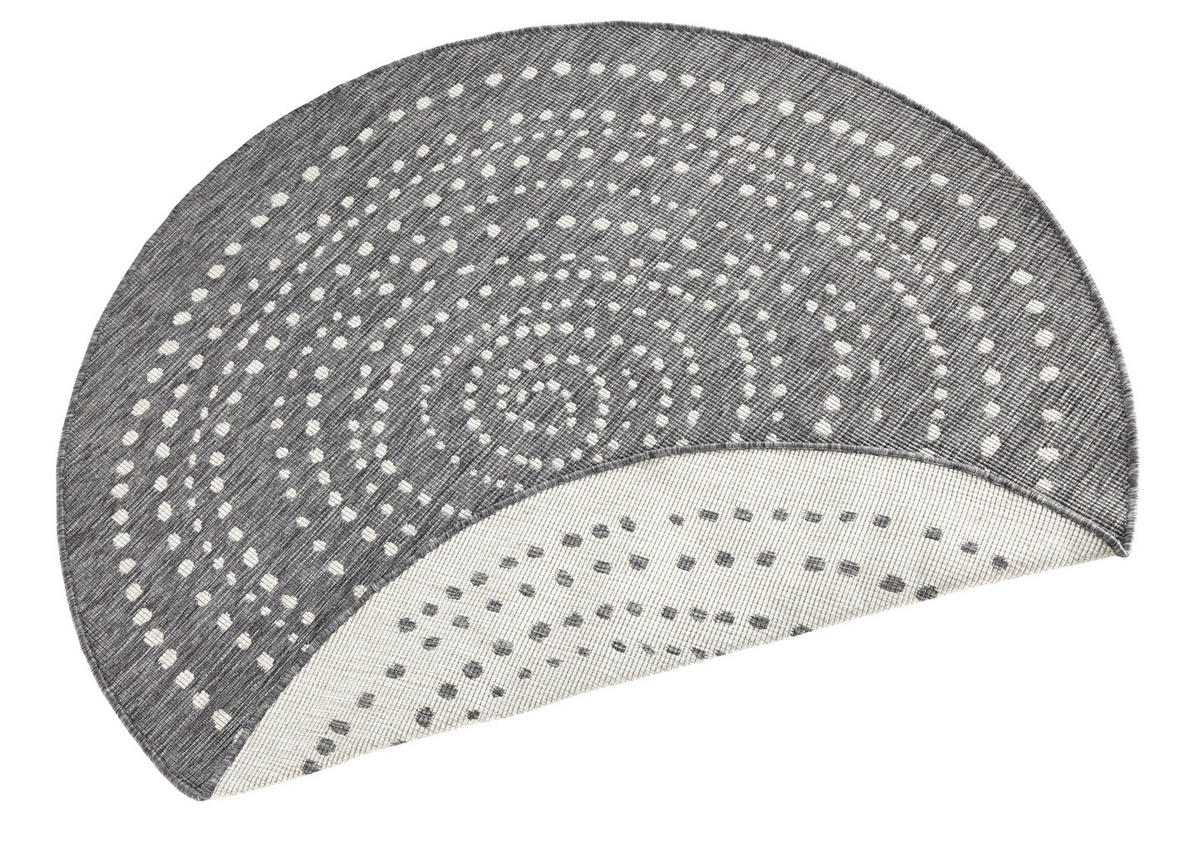 OUTDOORTEPPICH 200 cm Twin Creme, Grau  - Creme/Grau, Design, Kunststoff (200cm)