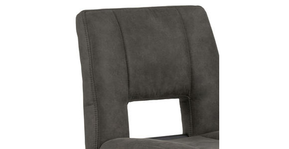 BARHOCKER in Anthrazit - Anthrazit/Schwarz, Design, Textil/Metall (41,5/94-115/52cm) - Carryhome