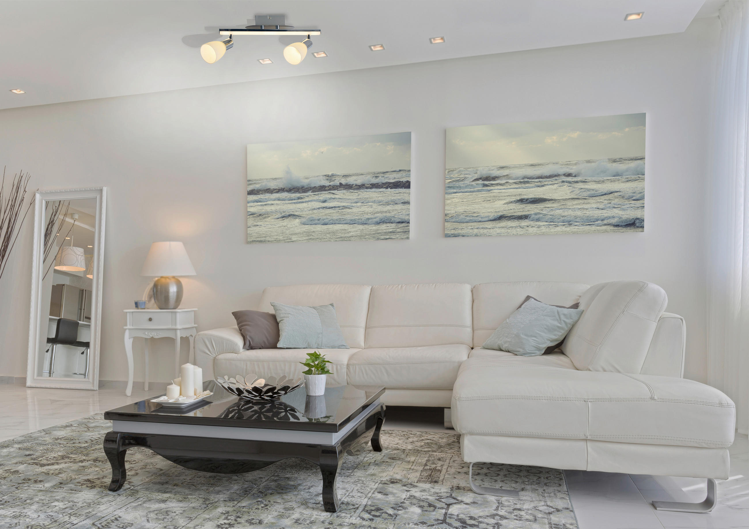 LED-STRAHLER   - Chromfarben/Opal, Basics, Glas/Kunststoff (8/39cm) - Näve