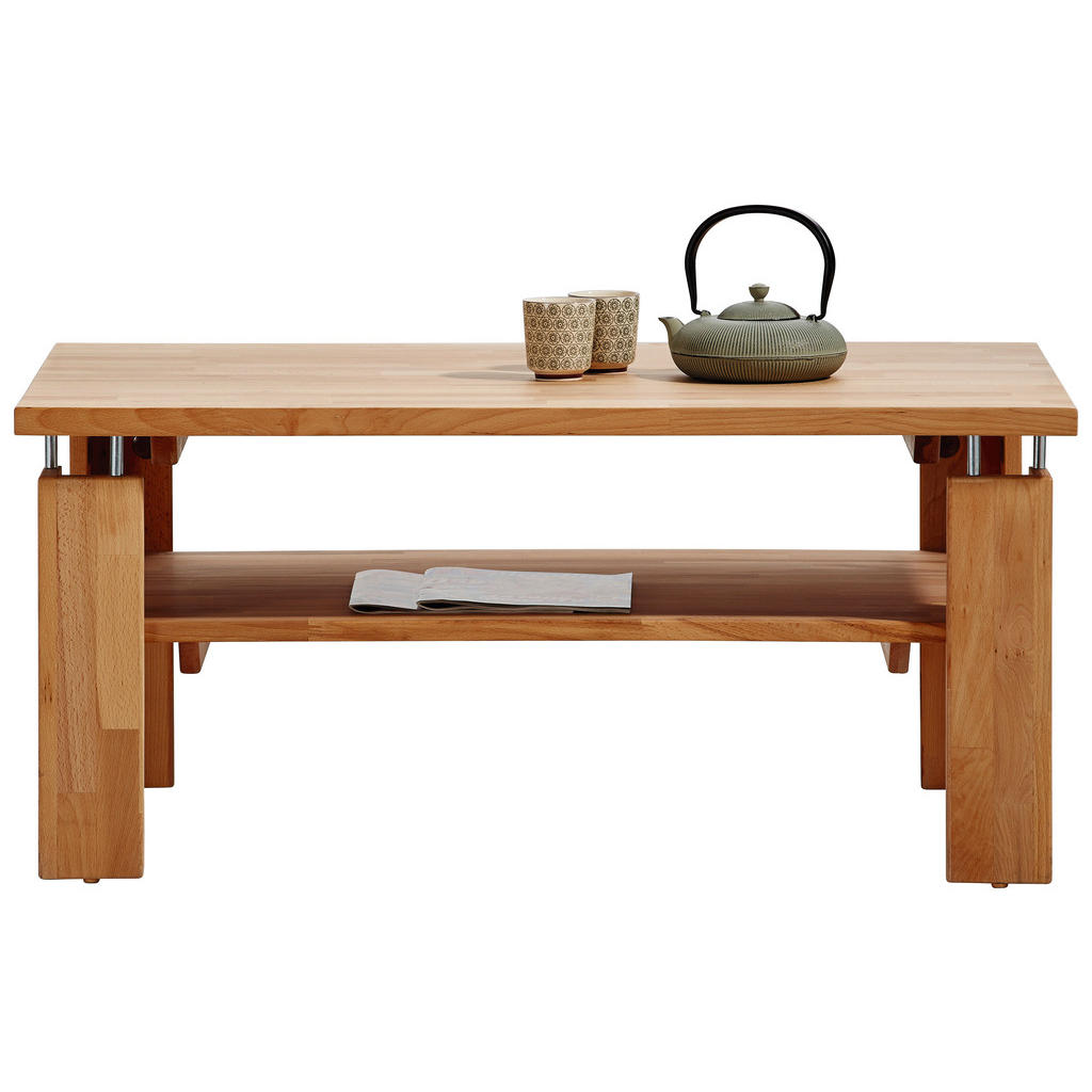 Thumbnail - Carryhome Couchtisch, Kernbuche, Holz, Kernbuche, massiv, rechteckig, eckig, 68x45x100 cm, Holzmöbel, Holztische, Coucht...