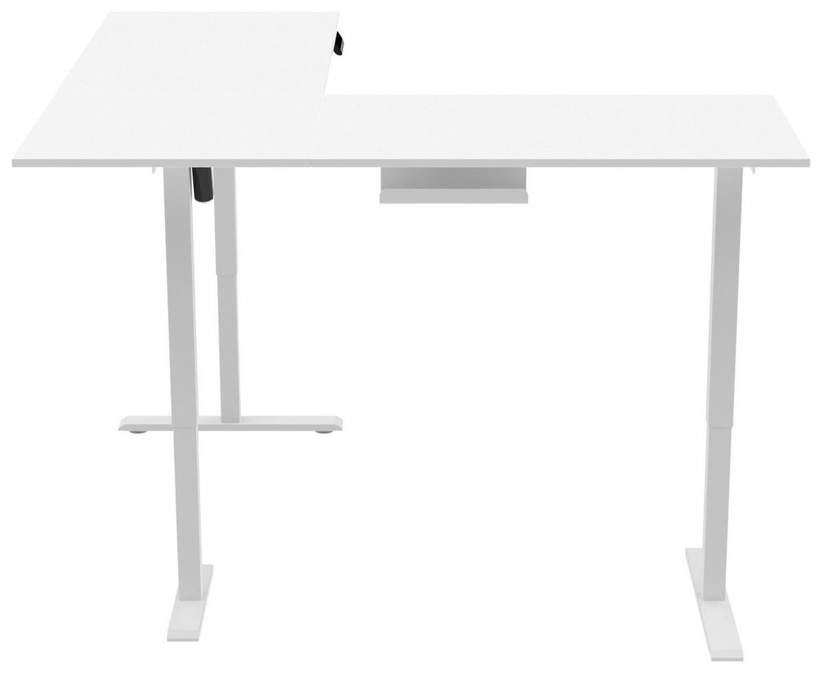 ECKSCHREIBTISCH höhenverstellbar  - Weiss, Konventionell, Holzwerkstoff/Kunststoff (160/160/72-117cm) - Carryhome