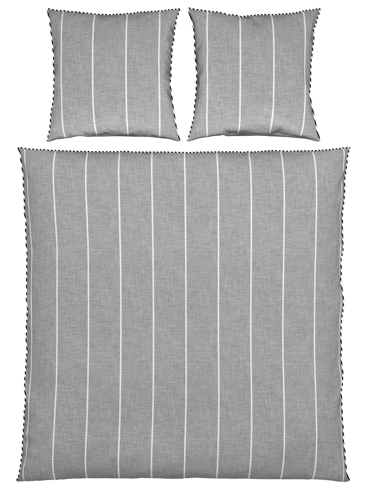WENDEBETTWÄSCHE Renforcé 200/200 cm  - Silberfarben, KONVENTIONELL, Textil (200/200cm) - Novel