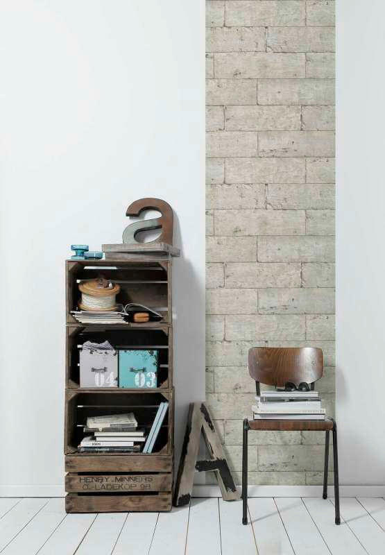FOTOTAPETE  - Greige, Design, Textil (52/250cm)
