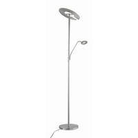 LED-STEHLEUCHTE 35/180 cm    - Weiß/Nickelfarben, Design, Metall (35/180cm) - Fischer & Honsel