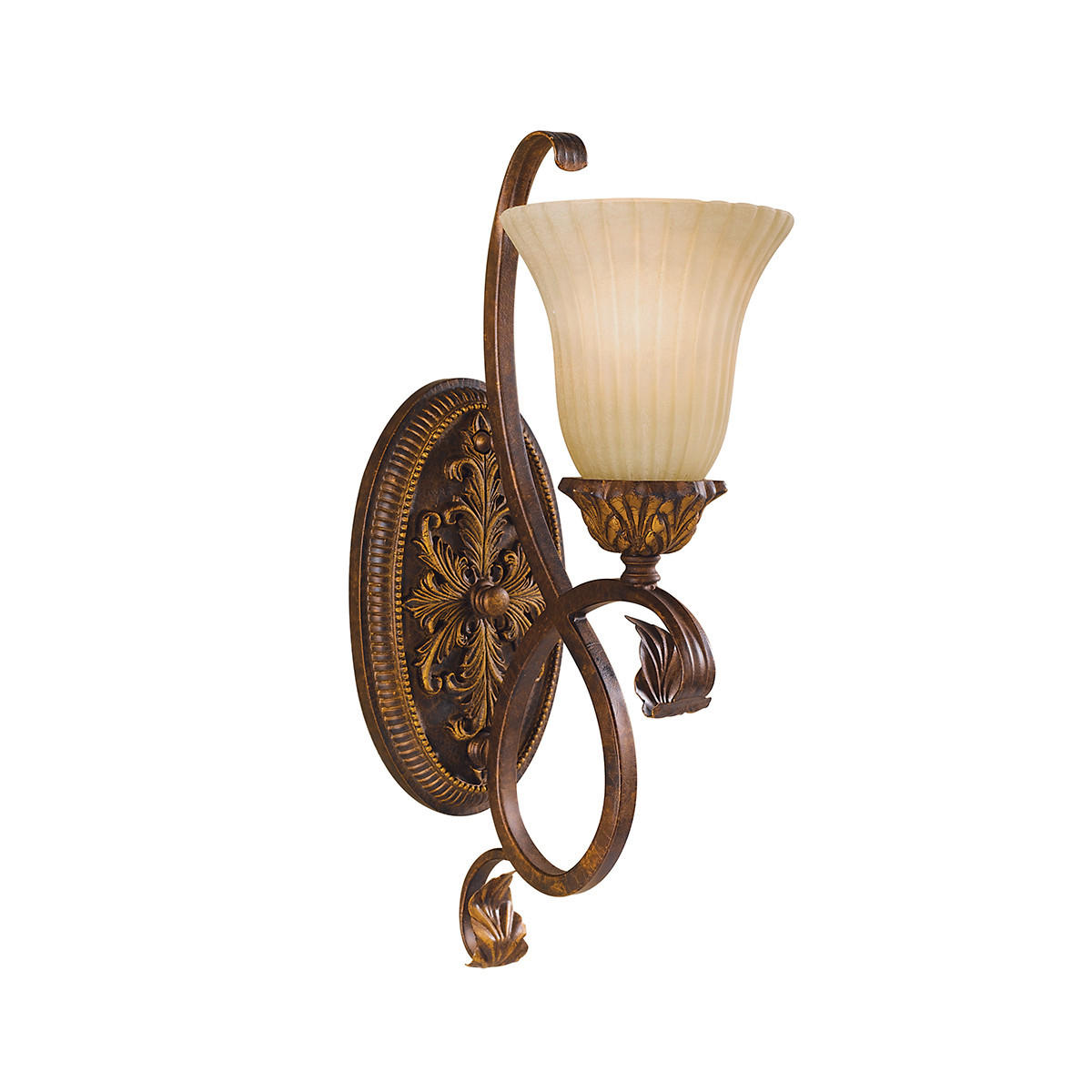 NÁSTENNÉ SVIETIDLO, 15,2/22,9/45,7 cm - červenohnedá, Konventionell, kov/sklo (15,2/22,9/45,7cm) - Elstead Lighting