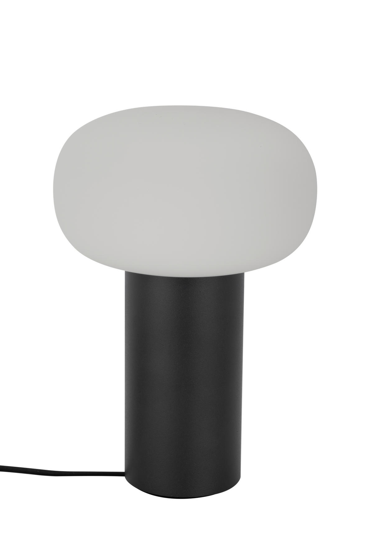 AKKU-TISCHLEUCHTE 13/19 cm  - Dunkelgrau/Weiß, Design, Glas/Metall (13/19cm) - Dieter Knoll