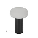 AKKU-TISCHLEUCHTE 13/19 cm   - Dunkelgrau/Weiß, Design, Glas/Metall (13/19cm) - Dieter Knoll