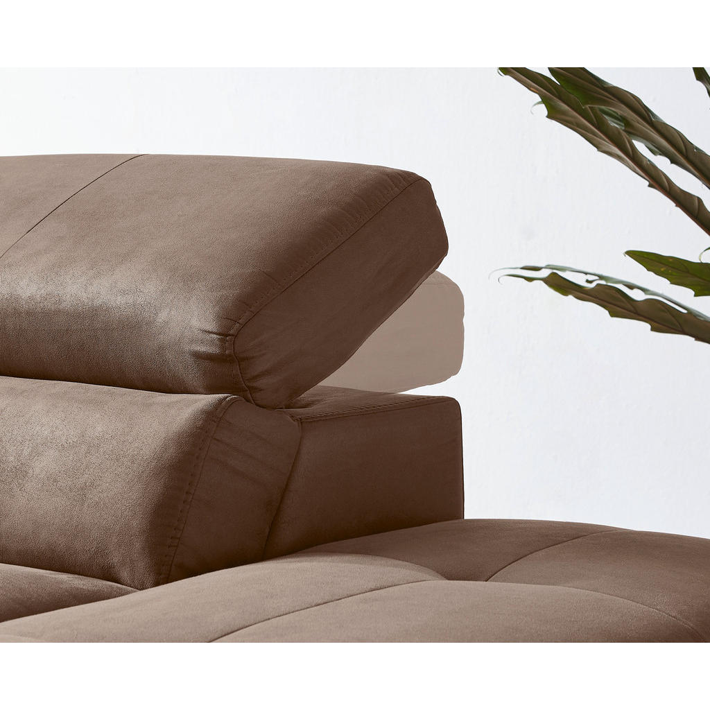 Thumbnail - Novel Ecksofa, Rotbraun, Holz, Textil, Eiche, 5-Sitzer, Ottomane rechts, L-Form, 282x226 cm, Stoffauswahl, seitenverkehr...