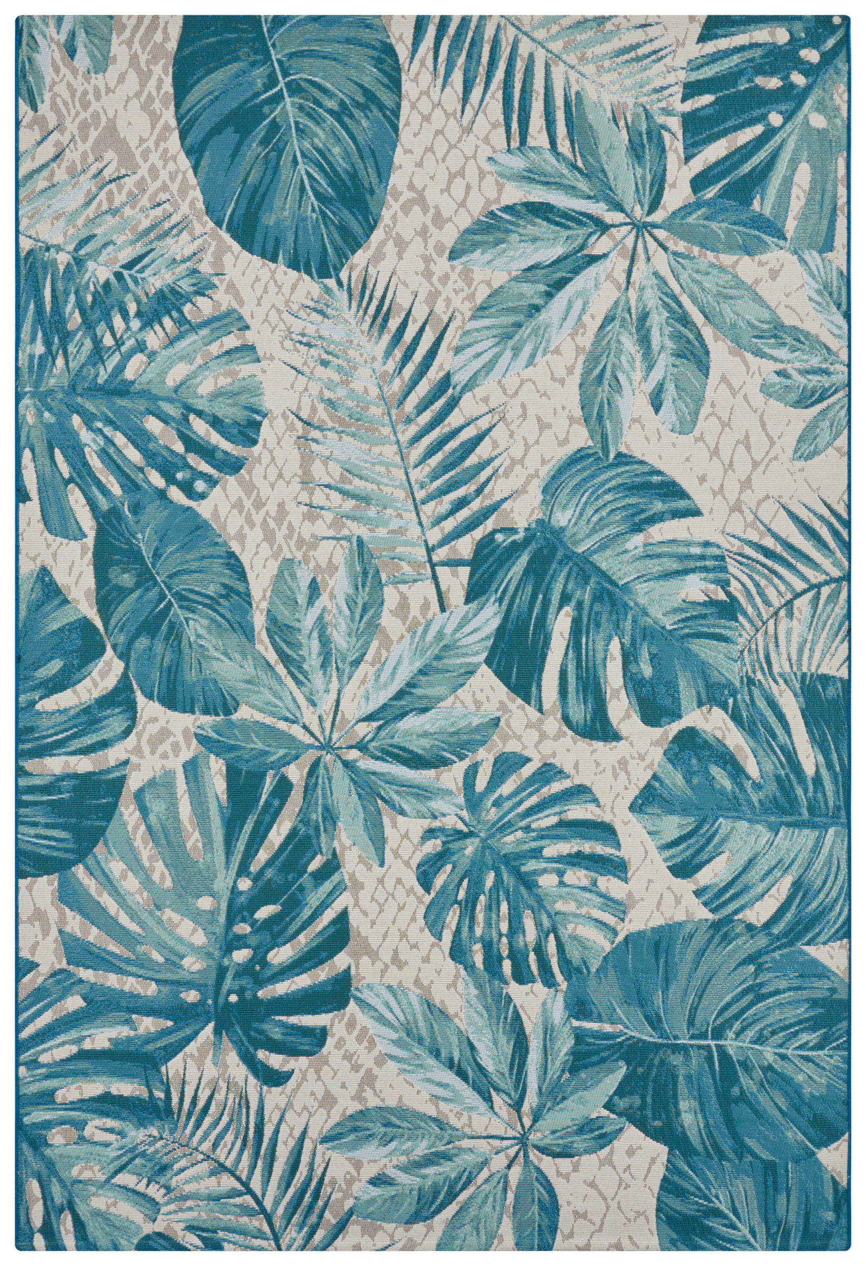 OUTDOORTEPPICH 80/165 cm Flair Türkis  - Türkis, Design, Kunststoff (80/165cm)