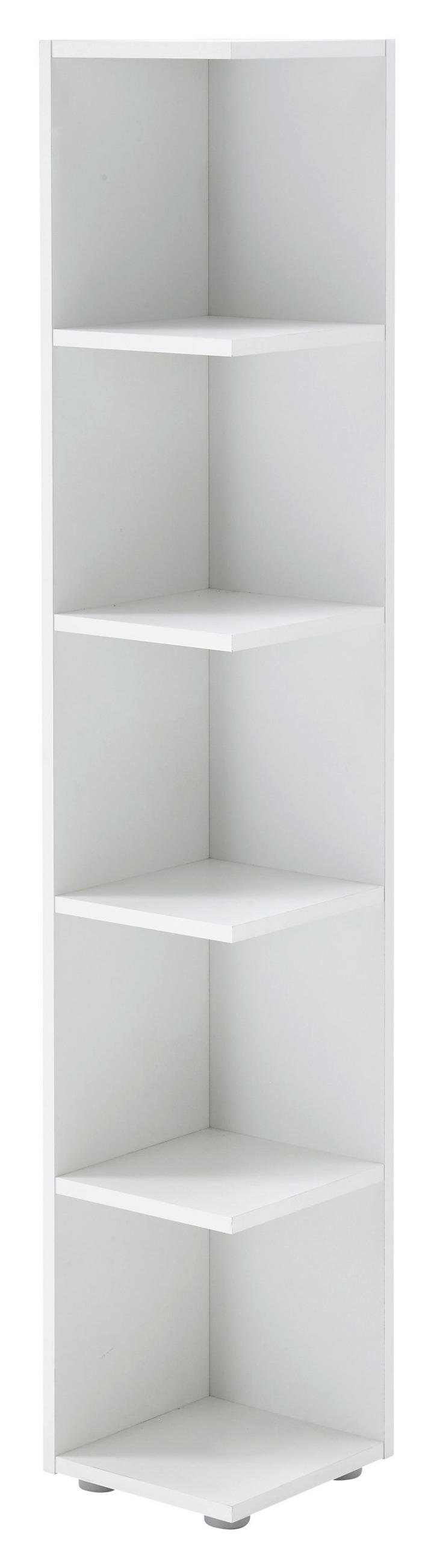 ECKREGAL - Weiß/Grau, Basics, Holzwerkstoff/Kunststoff (24/142/26cm) - MID.YOU