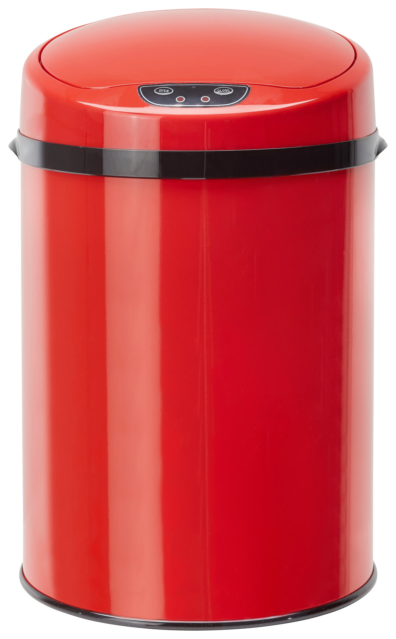 ABFALLEIMER 9 l  Metall, Kunststoff  - Rot/Schwarz, KONVENTIONELL, Kunststoff/Metall (24,5/37,5cm) - Echtwerk