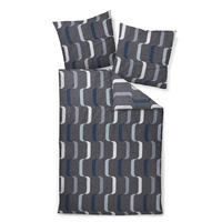 BETTWÄSCHE 2-teilig Makosatin 155/200 cm  - Anthrazit, Design, Textil (155/200cm) - Janine