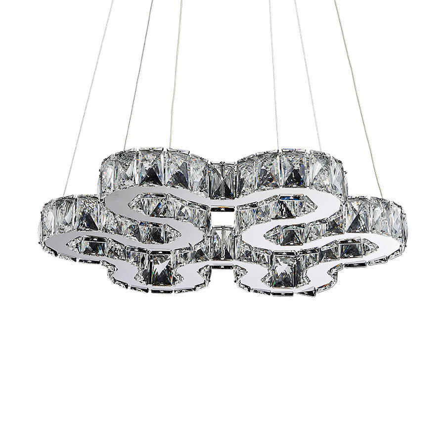 LUSTRĂ LED  - culoare inox, Basics, sticlă/metal (48cm)