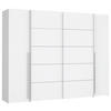 KLEIDERSCHRANK 270/210/61 cm 4-türig Weiß  - Alufarben/Weiß, MODERN, Holzwerkstoff/Kunststoff (270/210/61cm) - MID.YOU