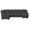 WOHNLANDSCHAFT Anthrazit Mikrofaser  - Anthrazit/Schwarz, Basics, Kunststoff/Textil (330/99/211cm) - MID.YOU