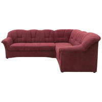 ECKSOFA Beere Mikrofaser  - Beere/Schwarz, KONVENTIONELL, Kunststoff/Textil (243/192cm) - MID.YOU