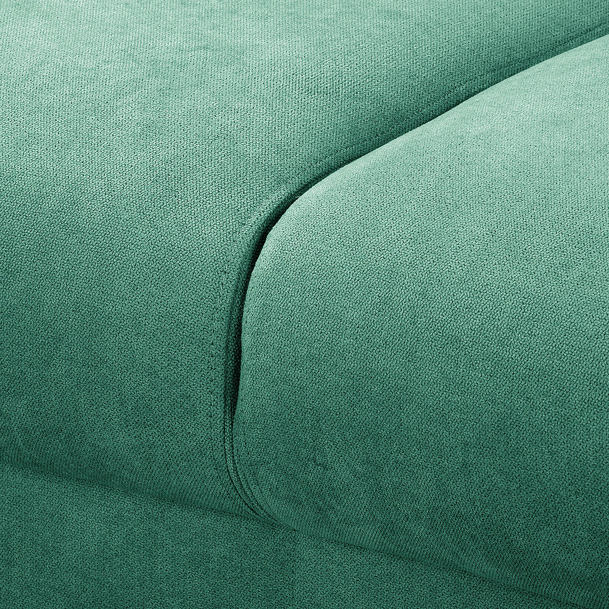 3-SITZER-SOFA in Mikrofaser Mintgrün  - Wengefarben/Mintgrün, Design, Holz/Textil (193/86/87cm) - Livetastic