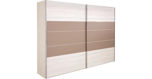 SCHWEBETÜRENSCHRANK in Lärchefarben, Sahara - Chromfarben/Lärchefarben, KONVENTIONELL, Holzwerkstoff (300/217/68cm) - Voleo