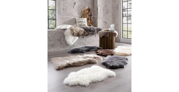 SCHAFFELL 60/95 cm Champagner - Champagner, LIFESTYLE, Leder/Fell (60/95cm) - Linea Natura