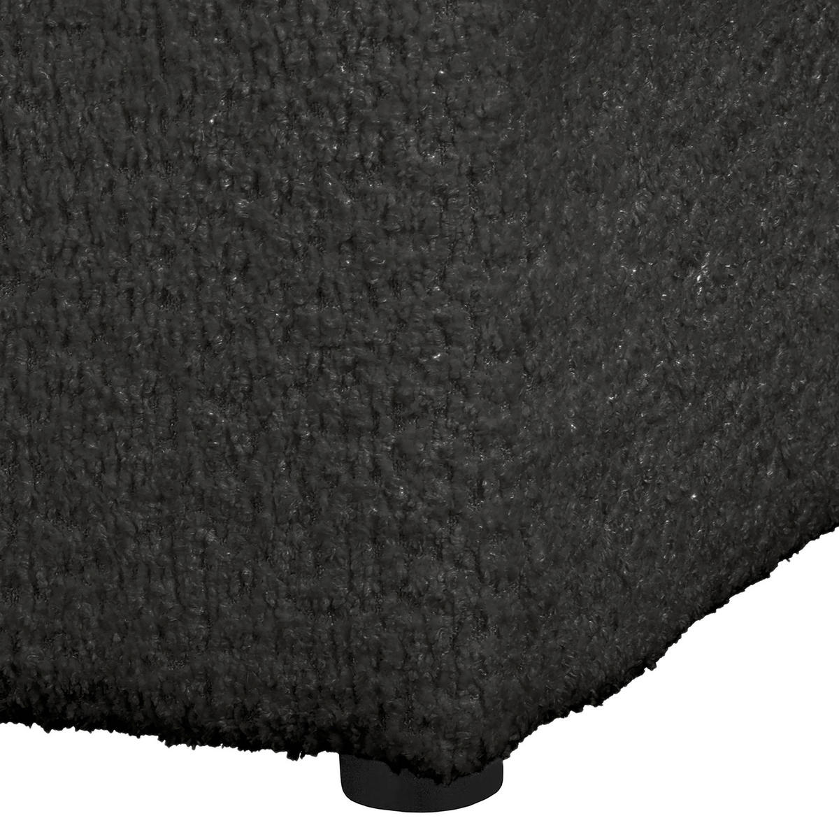 BIGSOFA Teddystoff Dunkelgrau  - Dunkelgrau/Schwarz, Design, Kunststoff/Textil (284/94/148cm) - Livetastic