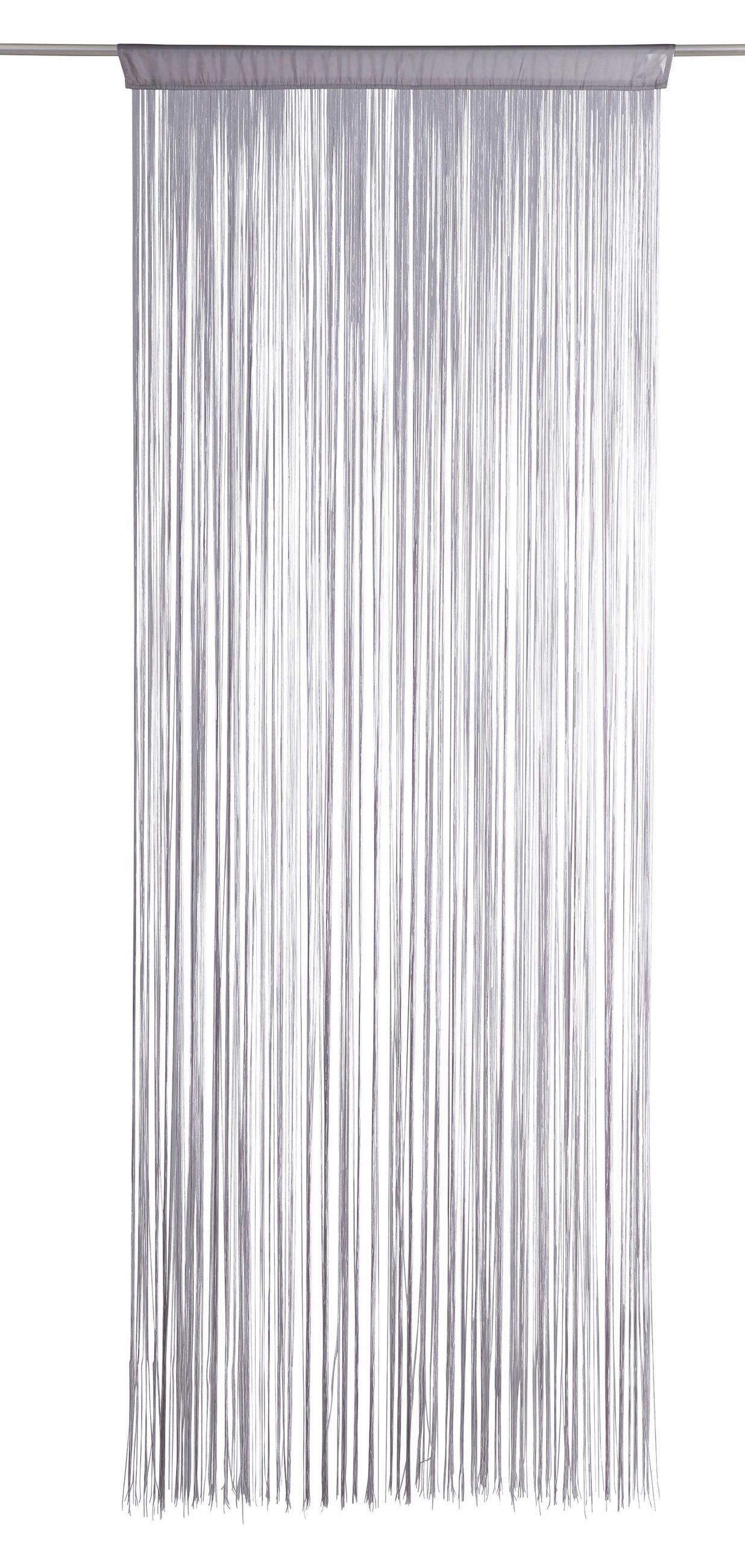PROVÁZKOVÝ ZÁVĚS, barvy stříbra, 90/245 cm - barvy stříbra, Basics, textil (90/245cm) - Boxxx