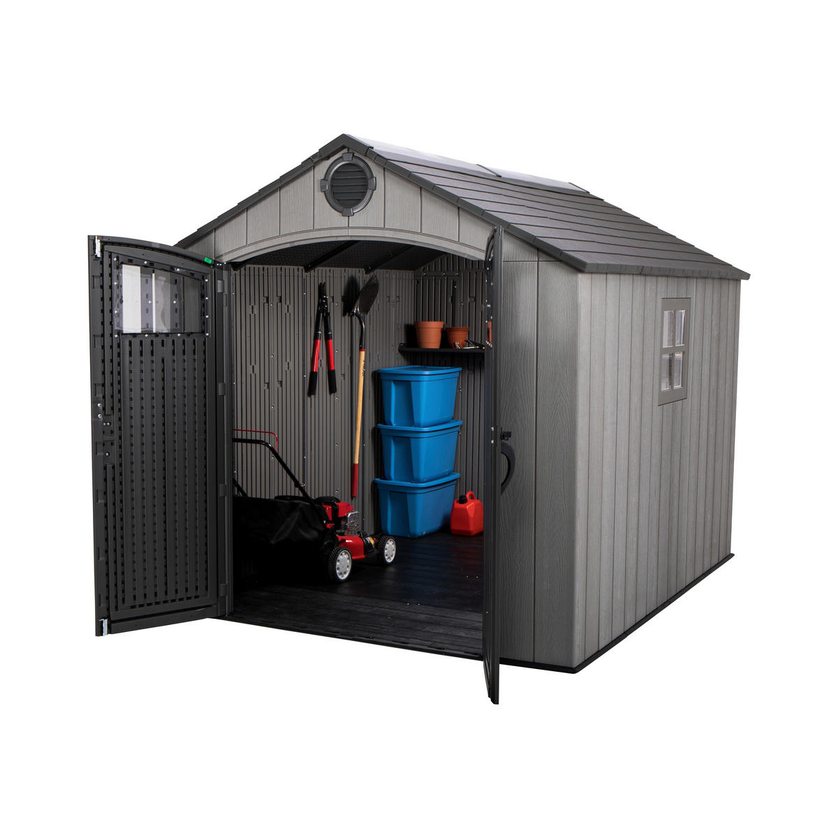 GERÄTEHAUS 244/244/305 cm  - Grau, Basics, Kunststoff (244/244/305cm) - Ambia Garden