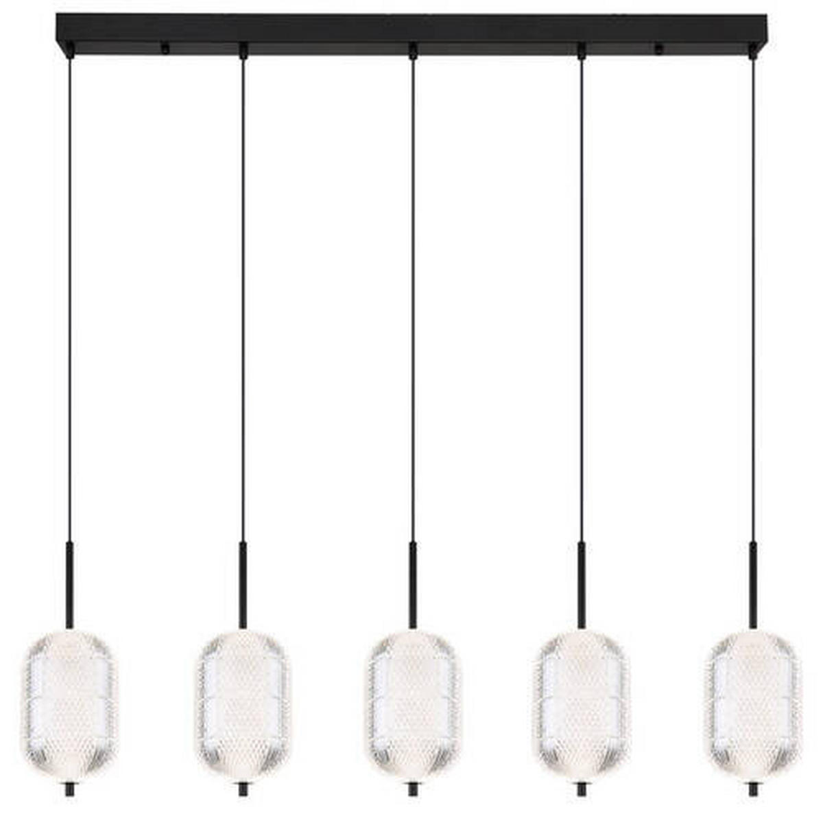 VISEČA LED-SVETILKA   //3000-6500 K/230 V/ - črna/prozorno, Konvencionalno, kovina/umetna masa (118/15/120cm) - Globo