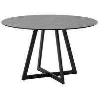 GARTENTISCH 125/125/74 cm Metall rund  - Schieferfarben/Anthrazit, Design, Kunststoff/Metall (125/125/74cm)