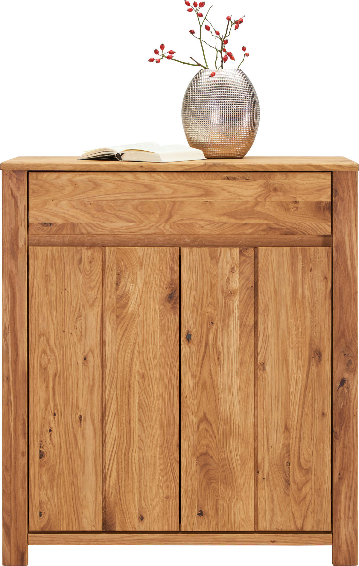 KOMMODE 91,8/103,5/40 cm Wildeiche, Kerneiche massiv  - Eichefarben, KONVENTIONELL, Holz (91,8/103,5/40cm) - Linea Natura