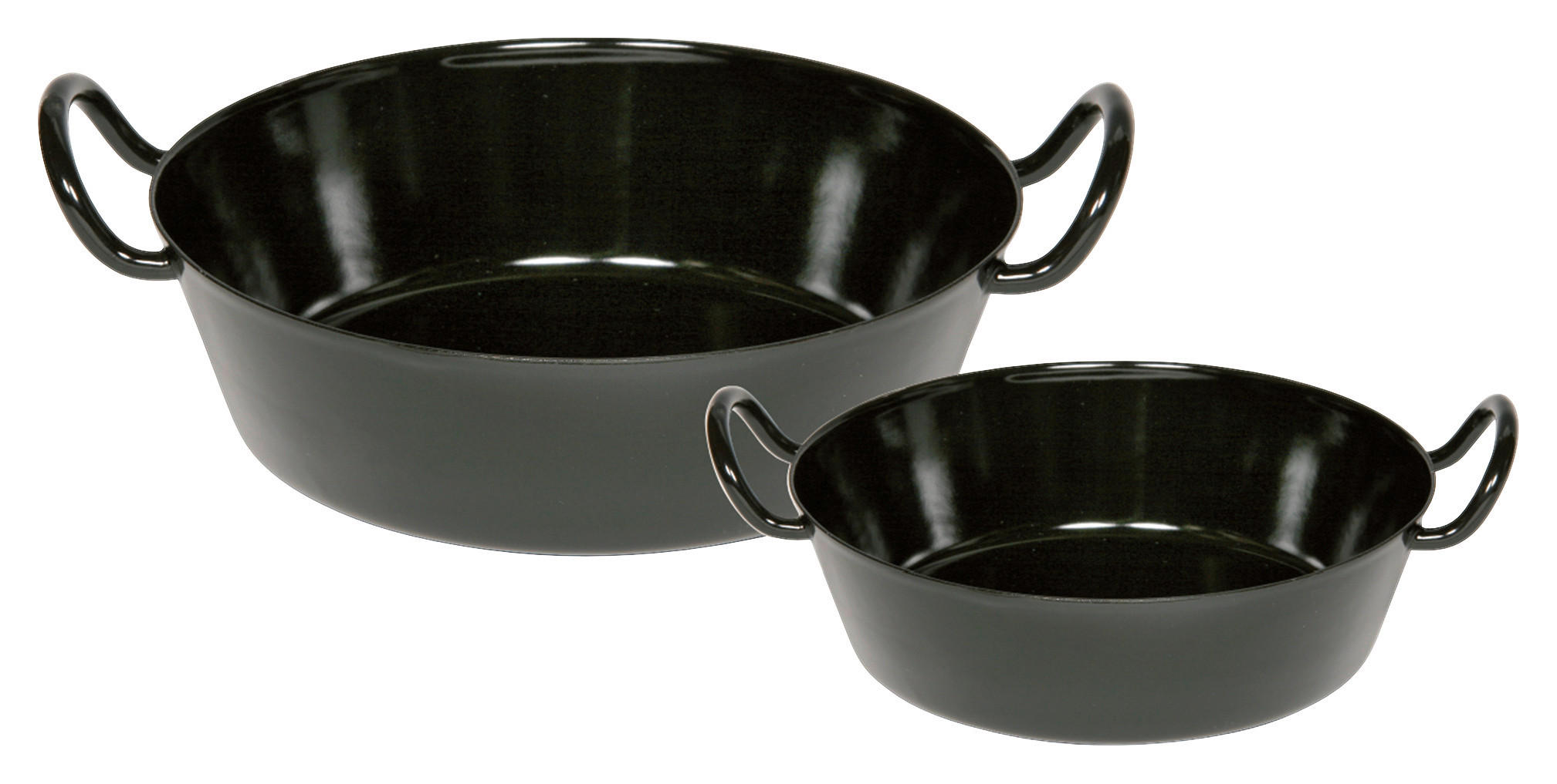 PFANNENSET 2-teilig 20+30 cm  - Schwarz, KONVENTIONELL, Metall (20+30cm) - Riess