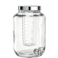 GETRÄNKESPENDER  Succo  - Edelstahlfarben/Transparent, Basics, Glas/Kunststoff (20,70/31,00cm) - Leonardo