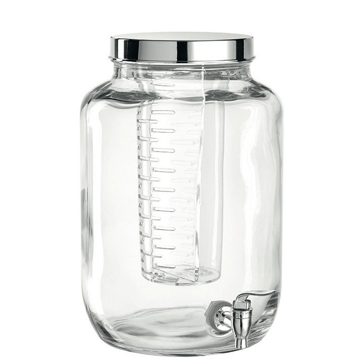 GETRÄNKESPENDER  Succo  - Edelstahlfarben/Transparent, Basics, Glas/Kunststoff (20,70/31,00cm) - Leonardo