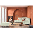 ECKSOFA Weiß Echtleder  - Chromfarben/Weiß, Design, Leder/Metall (224/252cm) - Novel