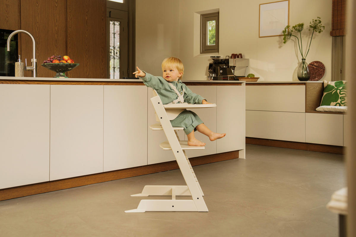 HOCHSTUHL-SET Tripp Trapp Bundles  - Perlmutt, Basics, Holz (83/65/46cm) - Stokke