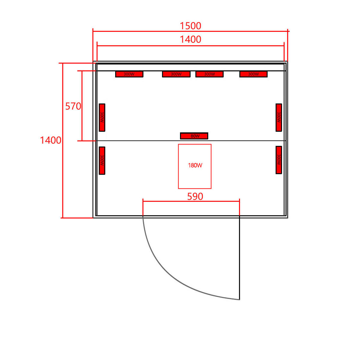 INFRAROTKABINE für 2 Personen  - Braun, Basics, Holz (150/200/150cm) - Sanotechnik