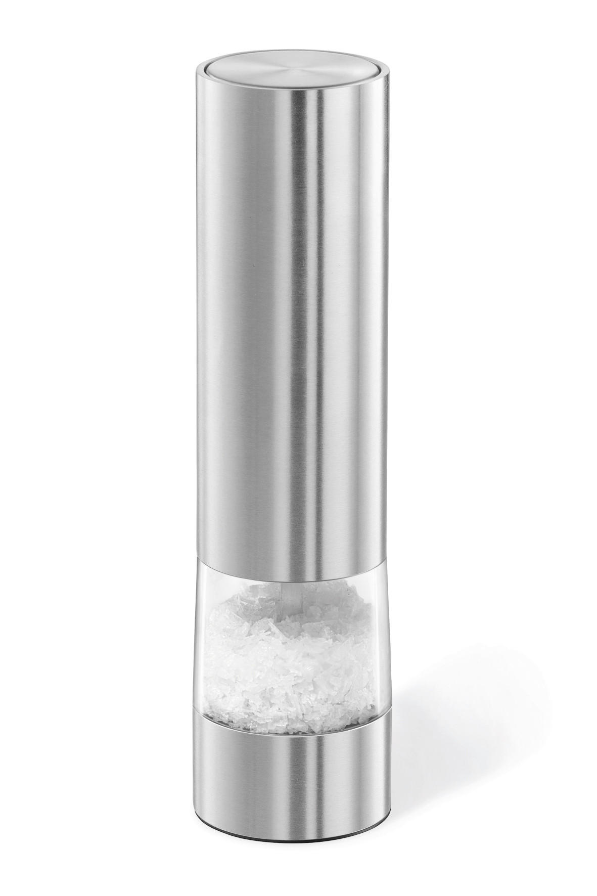 ELEKTR. SALZ-/GEWÜRZMÜHLE Monino  - Edelstahlfarben, Basics, Kunststoff/Metall (4,5/16,9cm) - Zack