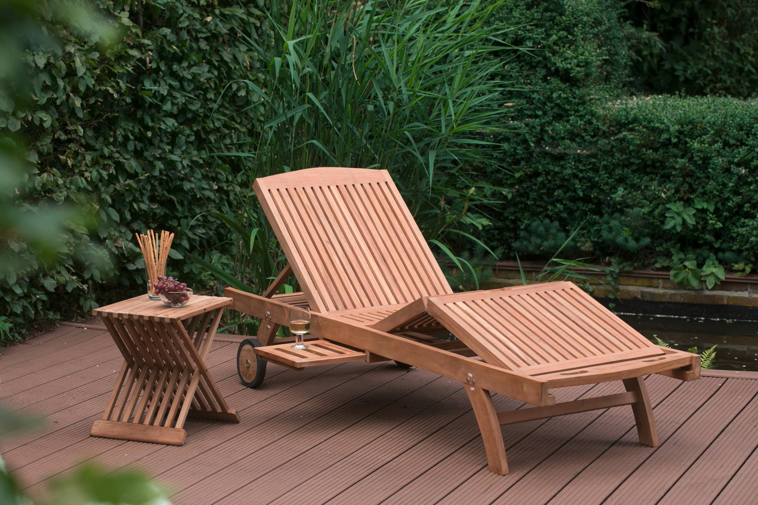 GARTENBEISTELLTISCH  - Teakfarben, Basics, Holz (41/45/33cm) - Gardenson