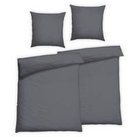 Bettwäsche 2er Set 4-teilig Satin 135/200 cm  - Grau, Basics, Textil (135/200cm) - Florella