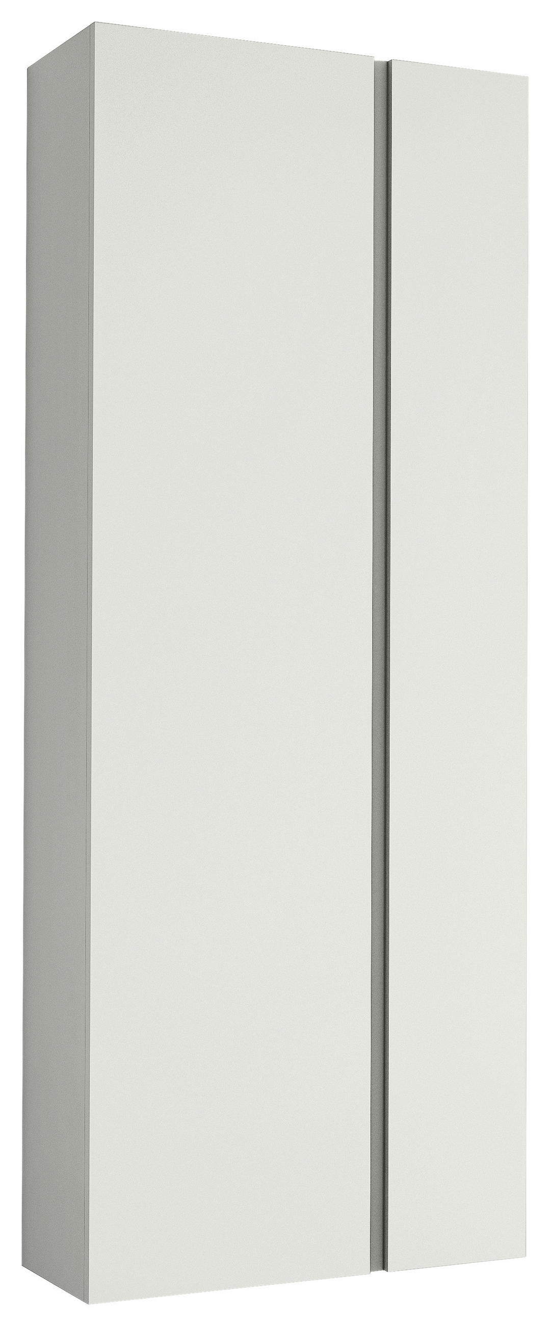 GARDEROBE 5-teilig  in 220/185/33 cm  - Weiss, Design, Glas/Holzwerkstoff (220/185/33cm) - Moderano